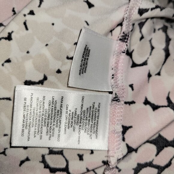 Jones Studio Sleeveless Pleated Blouse 2X Womens Abstract Pattern Polyester Pink - Picture 5 of 8